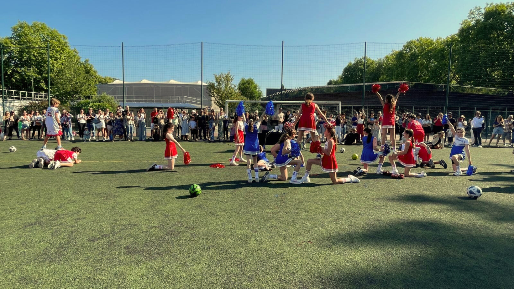 Students taking part in sports activities at Eurécole, an international school in Paris