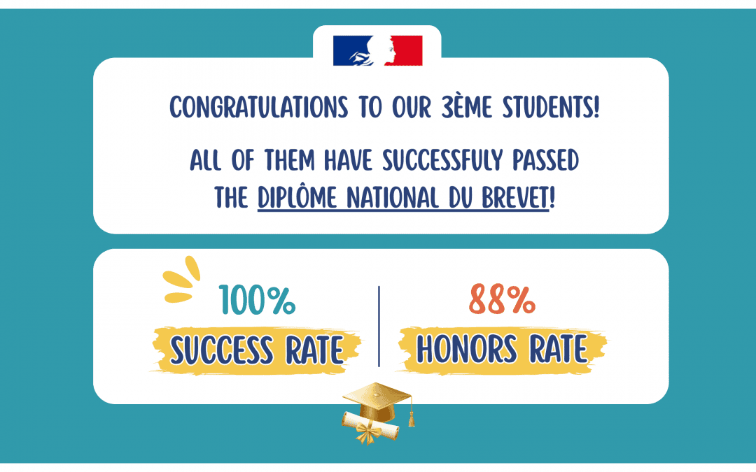 100% Success in the Diplôme National du Brevet: Eurécole’s 3ème Students Shine Once Again!