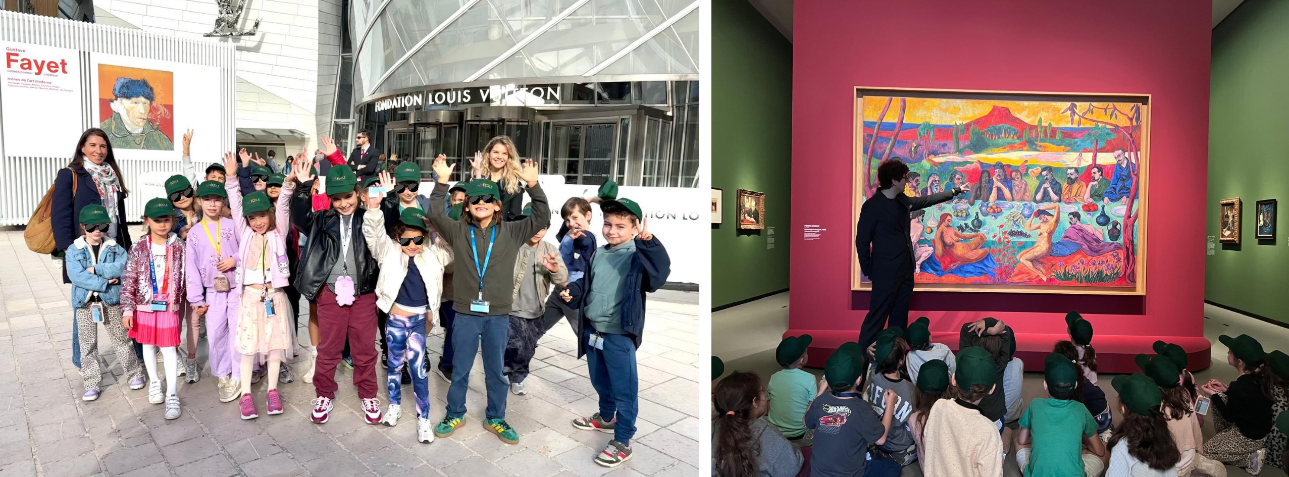 17 Fondation Louis Vuitton Classe de CE1 d'Eurécole en visite à la Fondation Louis Vuitton à Paris pour découvrir des œuvres d'art.